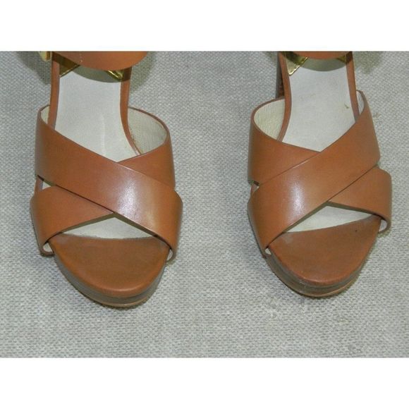 Michael Michael Kors Heels Brown Oksana Stiletto Sandals Size 7.5 - Picture 7 of 12